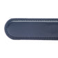 Men's leather belt strap in navy with a 1.25-inch width, formal look, tip of the strap