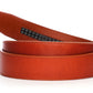 Men's leather belt strap in saddle tan vegetable tanned, 1.5 inches wide, formal look, full roll