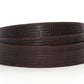 Men's leather belt strap in signature chocolate vegetable tanned with a 1.25-inch width, casual look