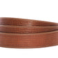 Men's leather belt strap in signature light brown vegetable tanned with a 1.25-inch width, casual look