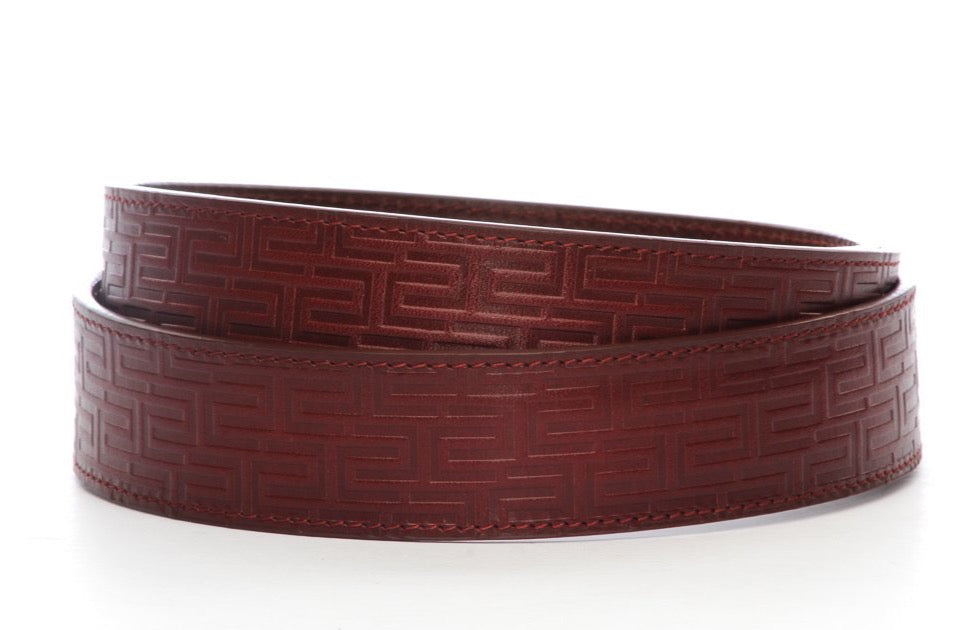 Men's leather belt strap in signature picante vegetable tanned, 1.5 inches wide, casual look