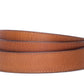 Men's leather belt strap in tan buffalo vegetable tanned with a 1.25-inch width, formal look