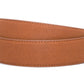 Men's micro-suede belt strap in cognac, 1.5 inches wide, formal look