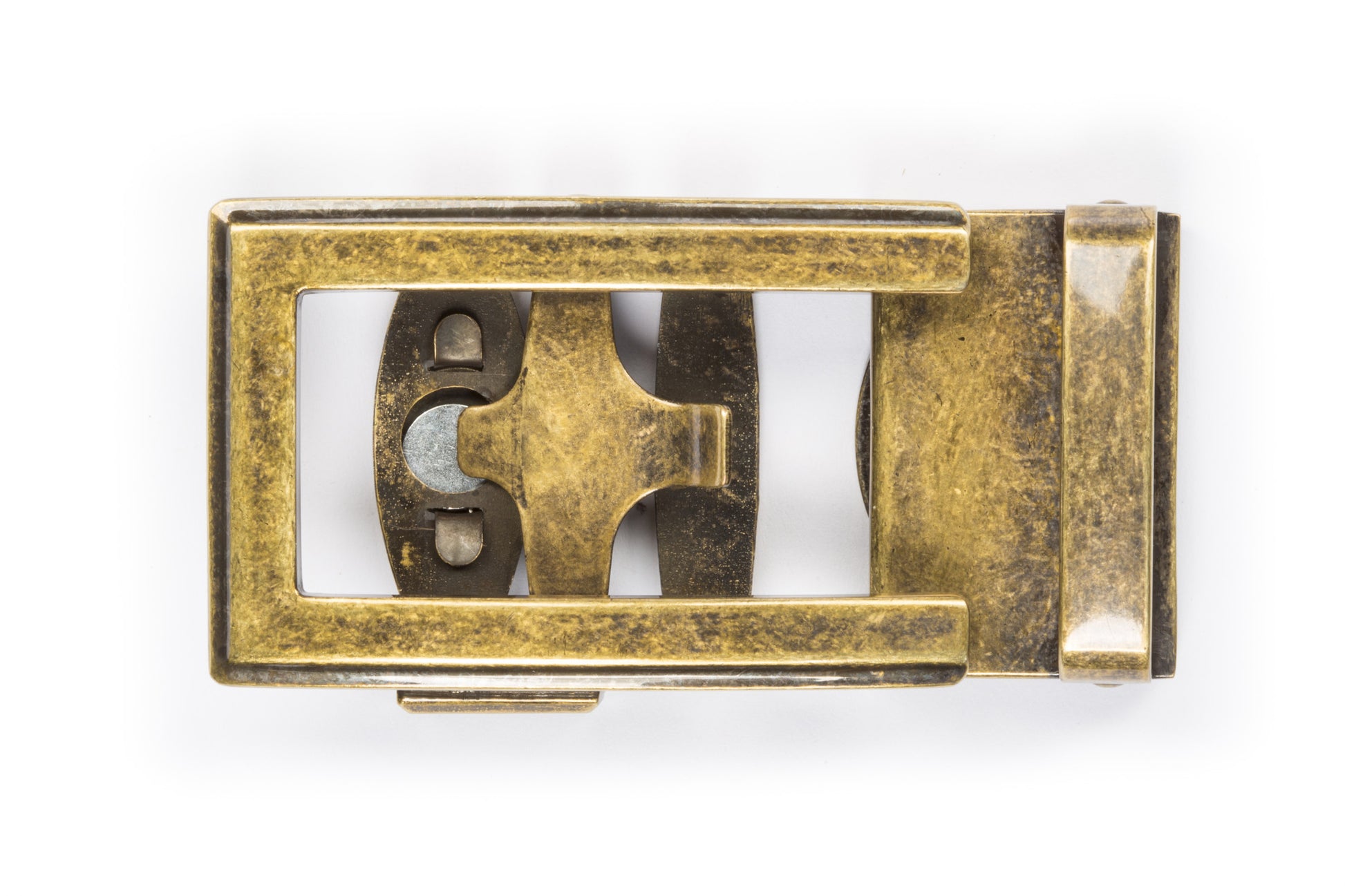 Traditional Belt Buckle - Men's Ratchet Belt - Antiqued Gold, 1.5
