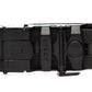 Men's traditional ratchet belt buckle in black with a 1.25-inch width, back view.