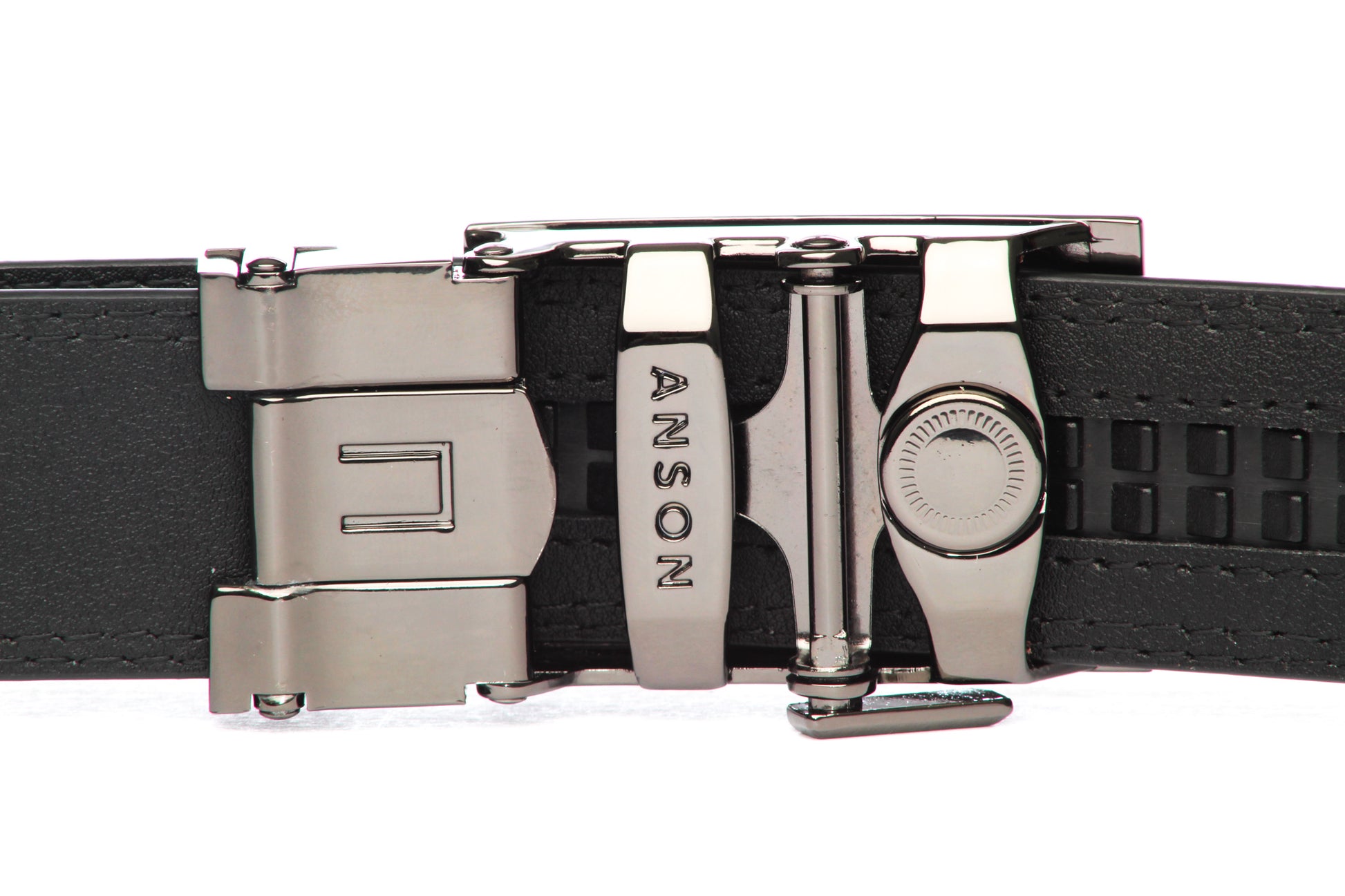 Traditional Belt Buckle Men's Ratchet Belt Formal Gunmetal