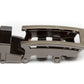 Men's traditional ratchet belt buckle in formal gunmetal with a 1.25-inch width, right side view.