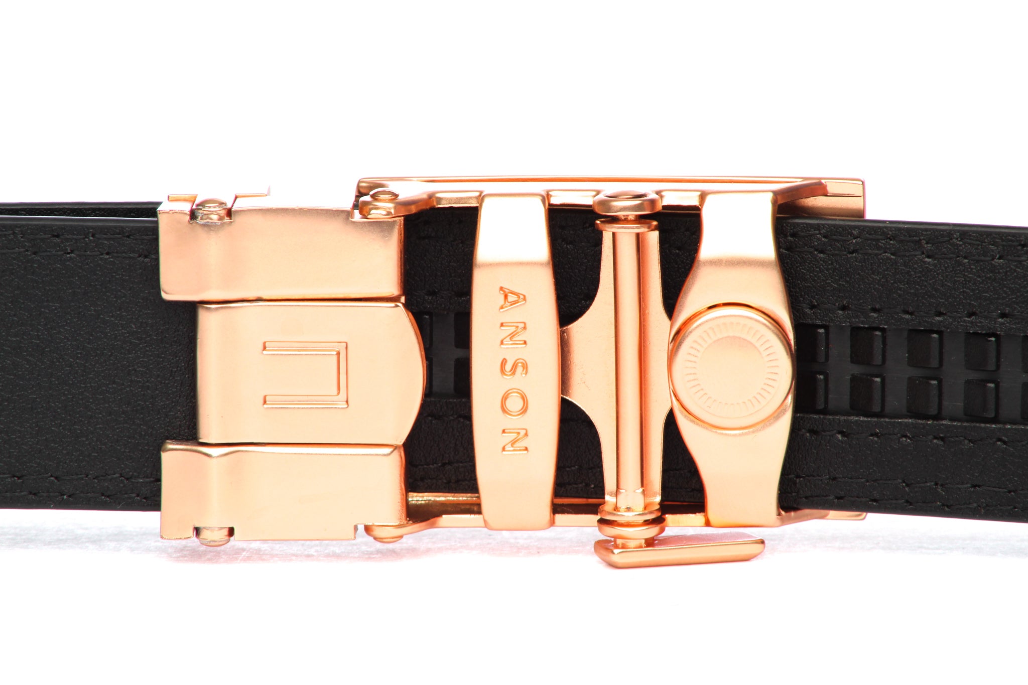 Traditional Belt Buckle - Men's Ratchet Belt - Rose Gold, 1.25