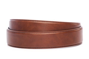 Men's vegan microfiber belt strap in acorn, 1.5 inches wide, formal look