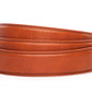 Men's vegan microfiber belt strap in british tan with a 1.25-inch width, formal look