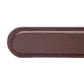 Men's vegan microfiber belt strap in chocolate with a 1.25-inch width, formal look, tip of the strap