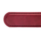 Men's vegan microfiber belt strap in cranberry with a 1.25-inch width, formal look, tip of the strap