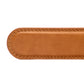 Men's vegan microfiber belt strap in honey with a 1.25-inch width, formal look, tip of the strap