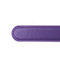 Men's vegan microfiber belt strap in purple with a 1.25-inch width, formal look, tip of the strap