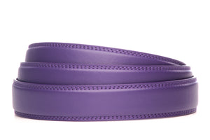 Men's vegan microfiber belt strap in purple with a 1.25-inch width, formal look