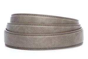 Men's vegan microfiber belt strap in shark grey with a 1.25-inch width, formal look