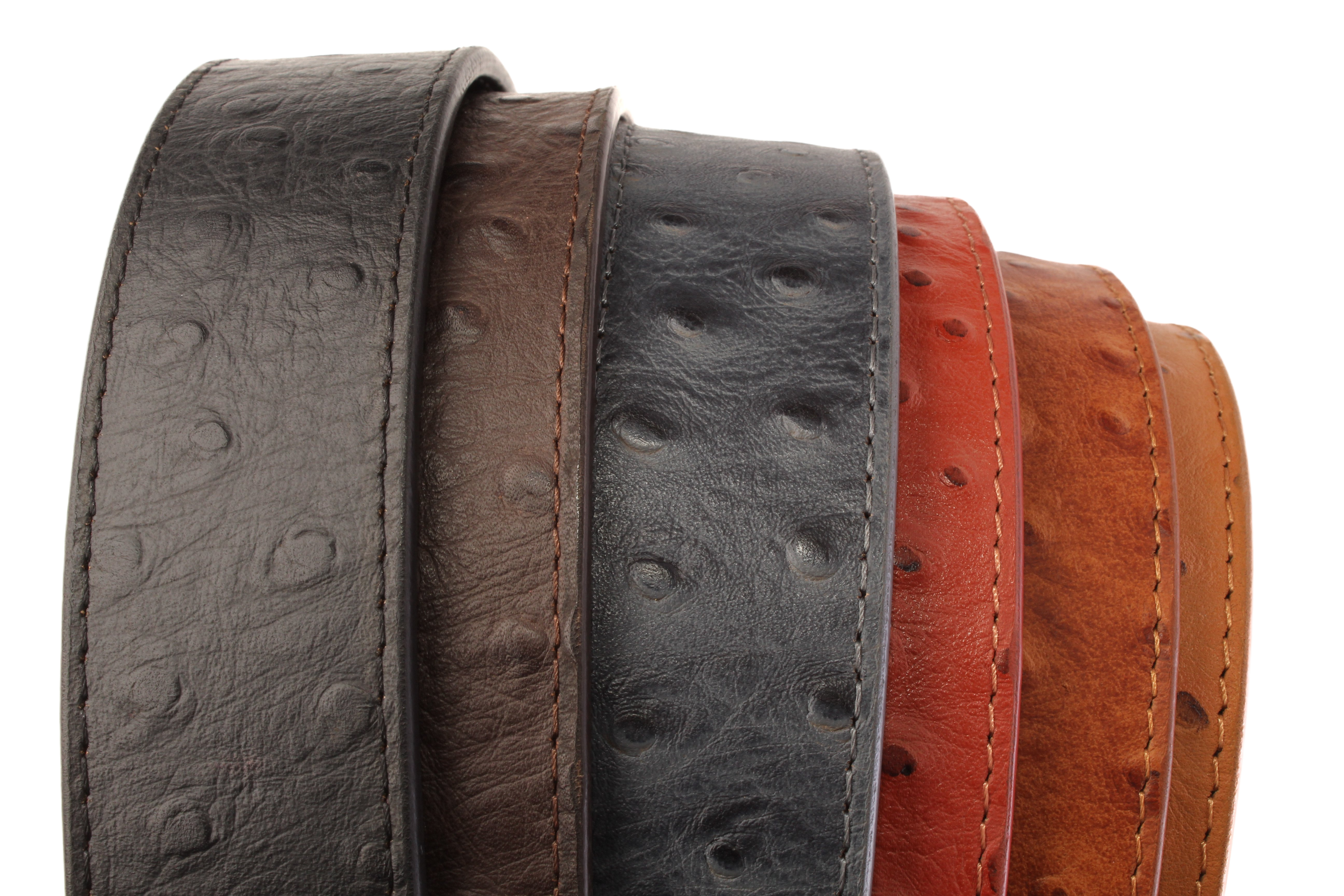 Ostrich-Embossed Leather Collection