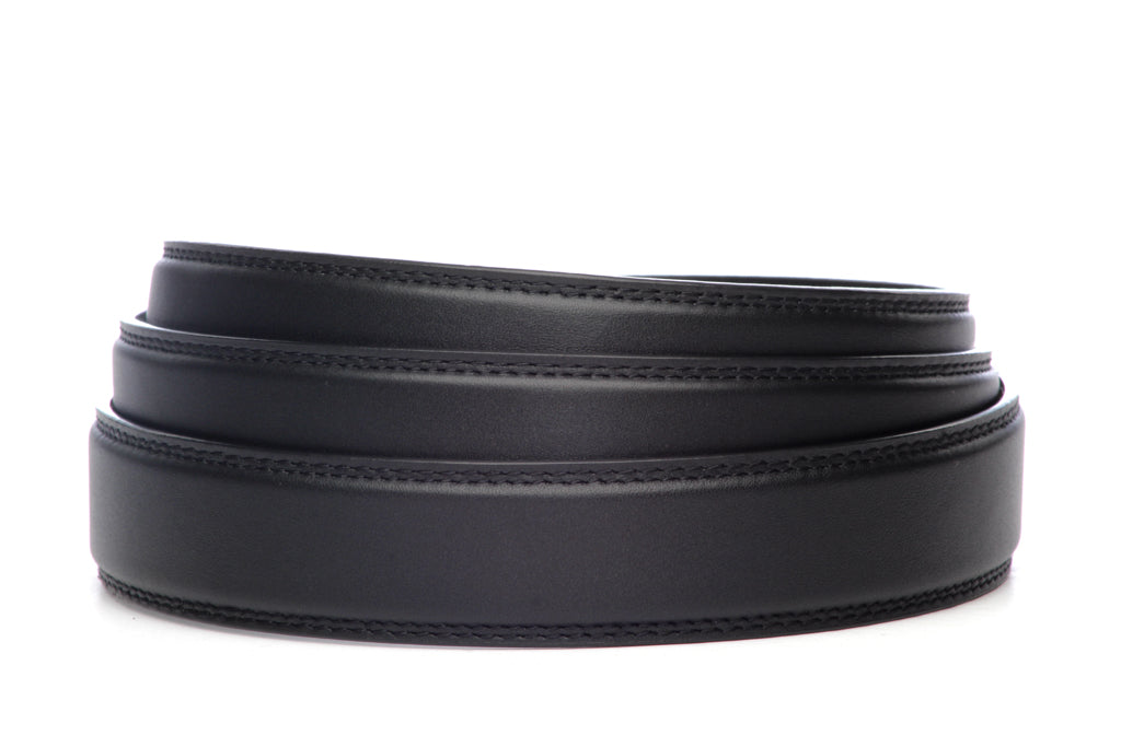 “The Executive” Anson Belt set, formal look, 1.25 inches wide, black full grain leather strap