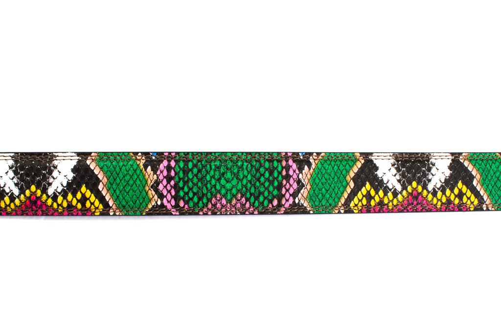 IRO Maloki Braided Leather Belt - Green Multi factory