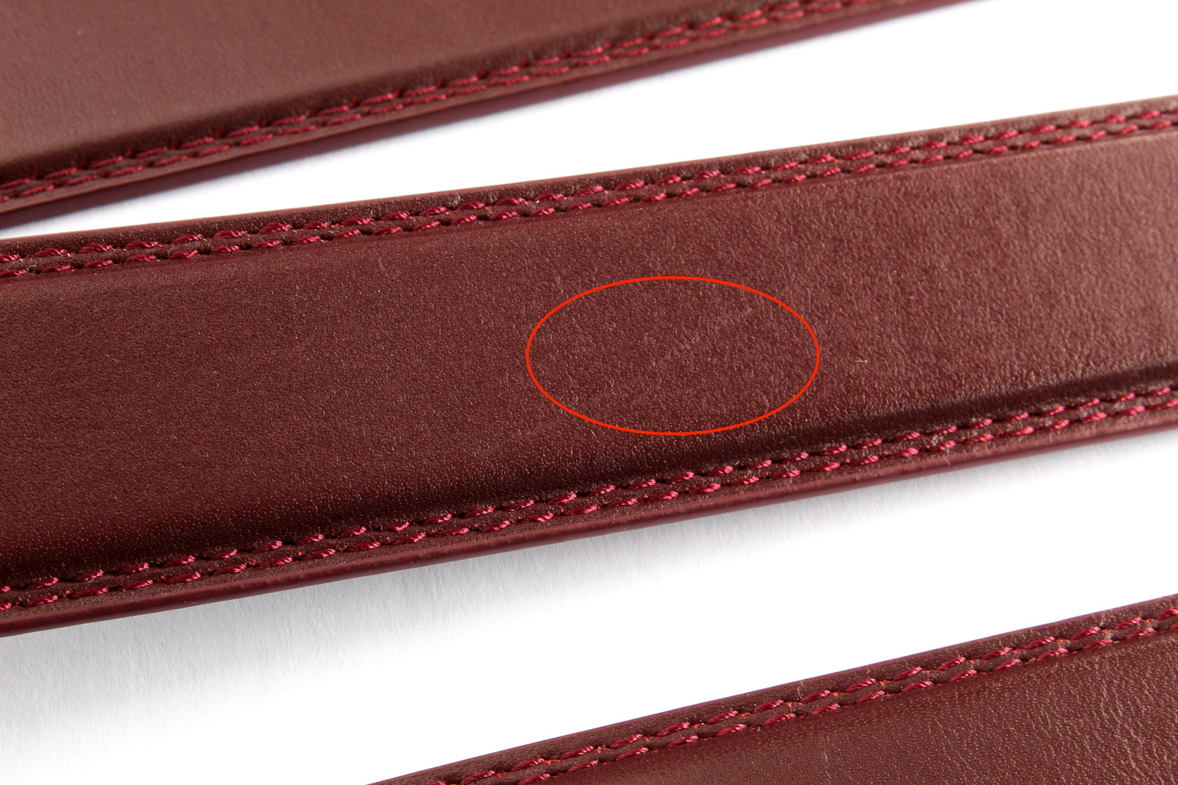 **FACTORY SECOND** 1.25" Cordovan Leather Strap - Anson Belt & Buckle