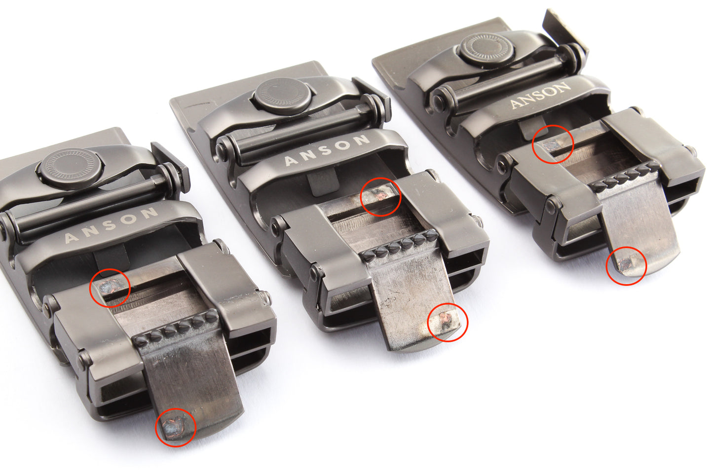 **FACTORY SECOND** 1.5" Onyx Buckle in Matte Gunmetal - Anson Belt & Buckle