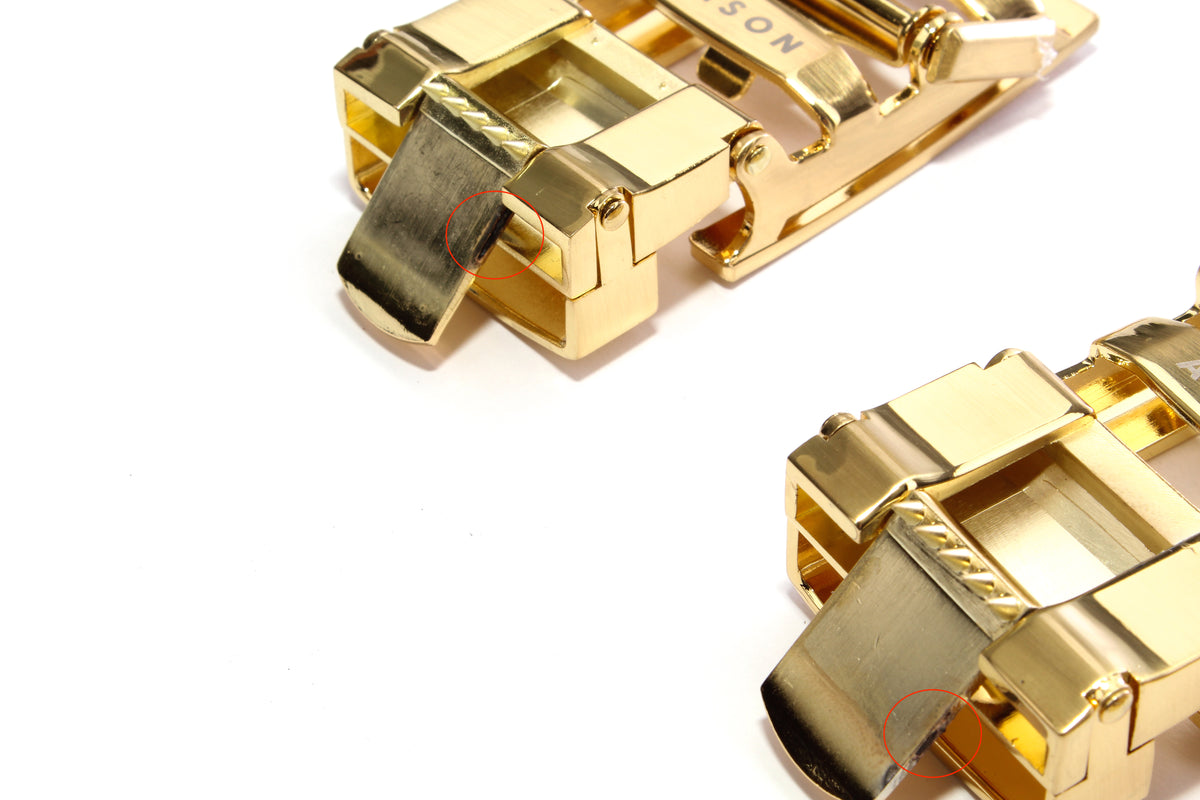 **FACTORY SECOND** 1.25" Traditional Buckle in Gold (shiny) - Anson Belt & Buckle