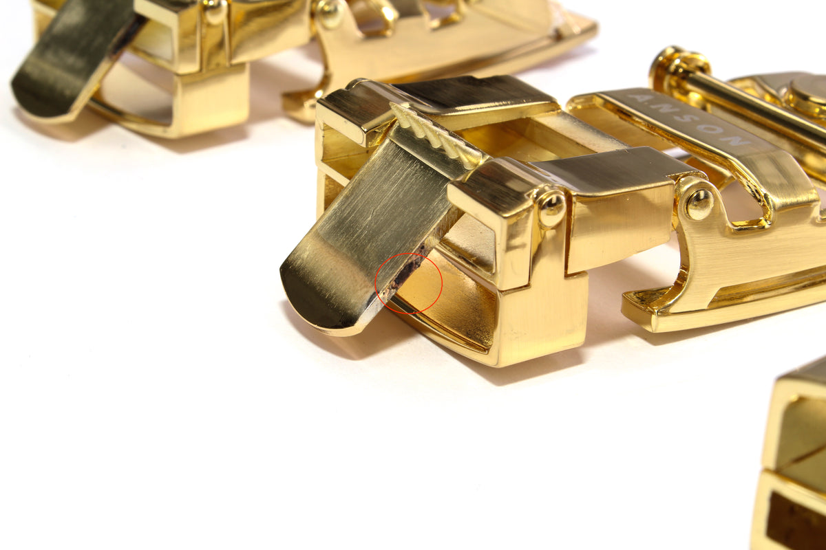 **FACTORY SECOND** 1.25" Traditional Buckle in Gold (shiny) - Anson Belt & Buckle
