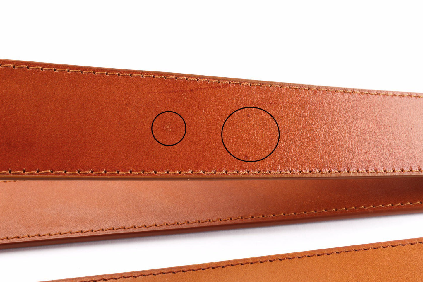 **FACTORY SECOND** 1.25" Saddle Tan Vegetable Tanned Leather Strap - Anson Belt & Buckle