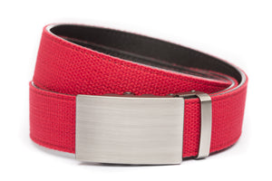 Red Canvas w/Classic in Gunmetal Buckle (1.5") - Anson Belt & Buckle