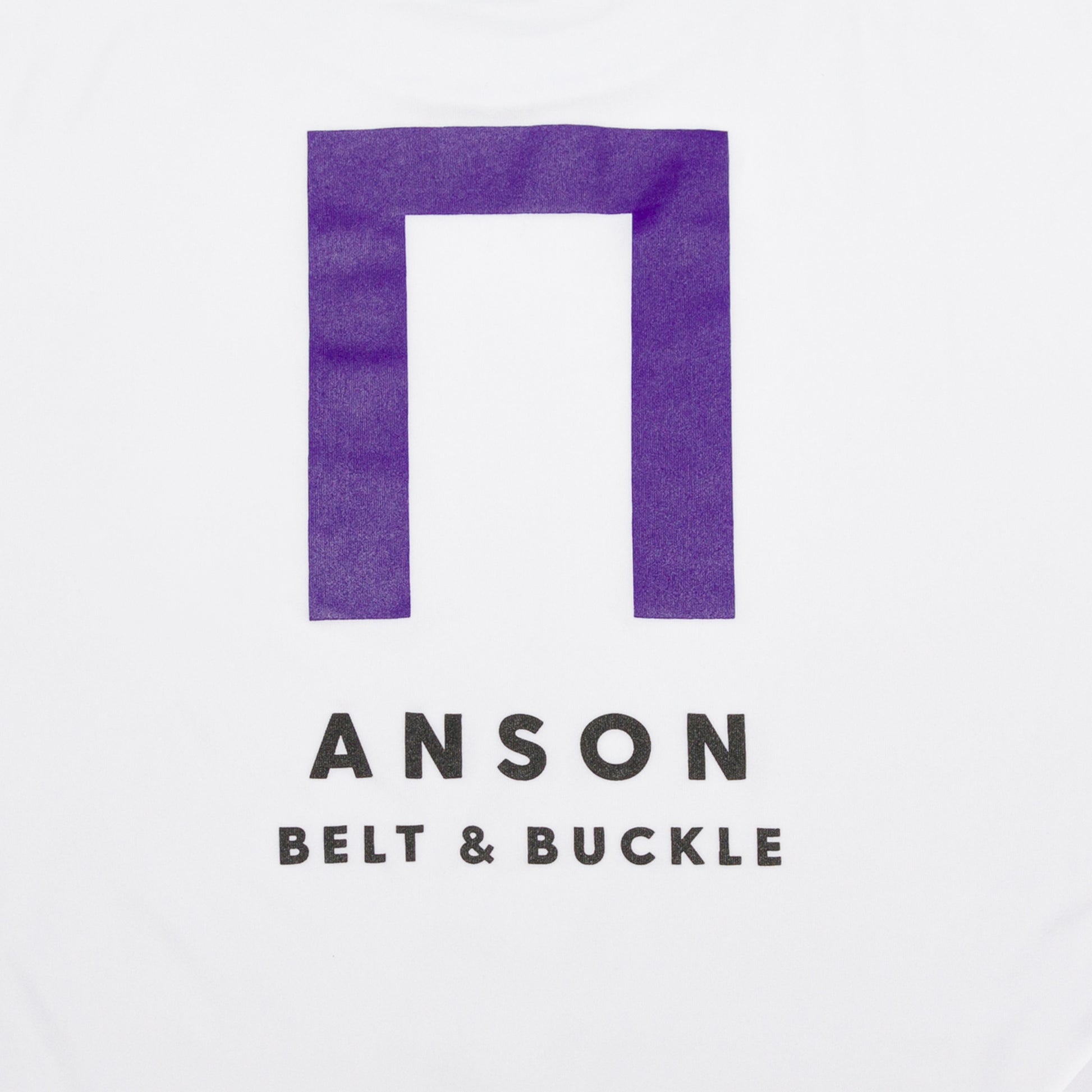White Anson Belt Performance Long Sleeve Tee w/ Hanes Sport™ Men's FreshIQ™ Cool DRI® technology - Anson Belt & Buckle