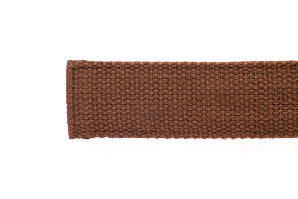 1.25" Brown Canvas Strap - Anson Belt & Buckle