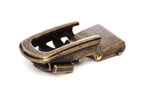 1.25" Traditional with a Curve in Antiqued Gold - Anson Belt & Buckle