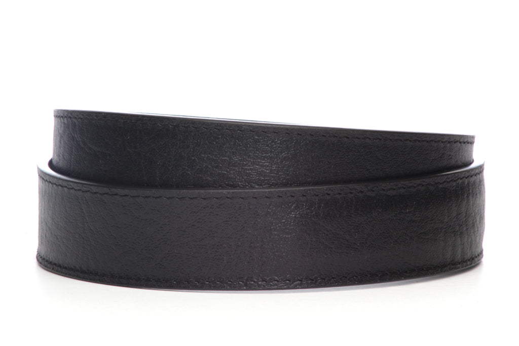 1.5" Black Buffalo Vegetable Tanned Leather Strap (CAS)