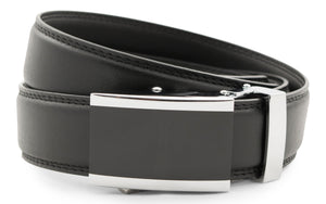 Black Formal Leather w/Onyx Buckle (1.25") - Anson Belt & Buckle