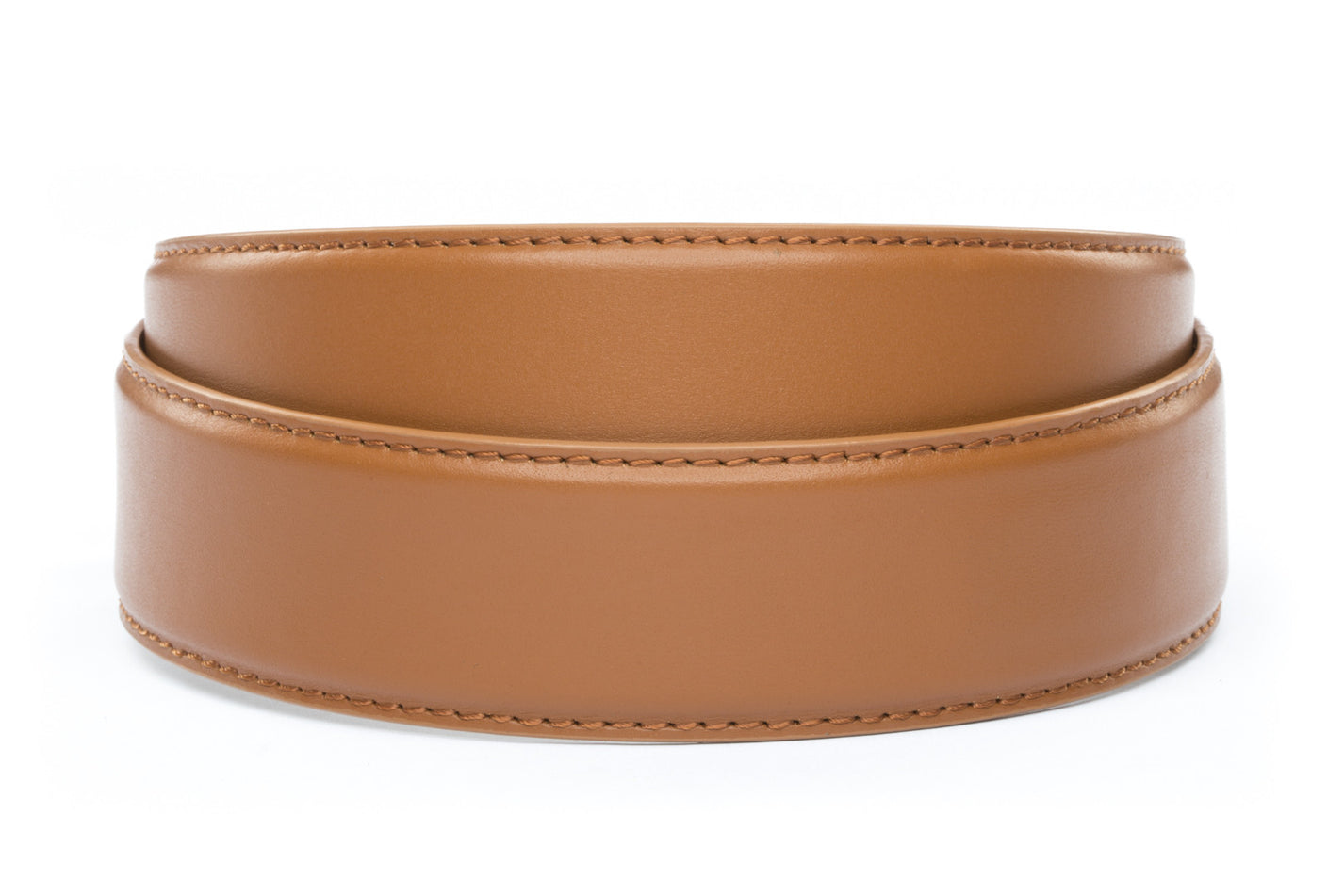 1.5" Saddle Tan Leather Strap Anson Belt & Buckle