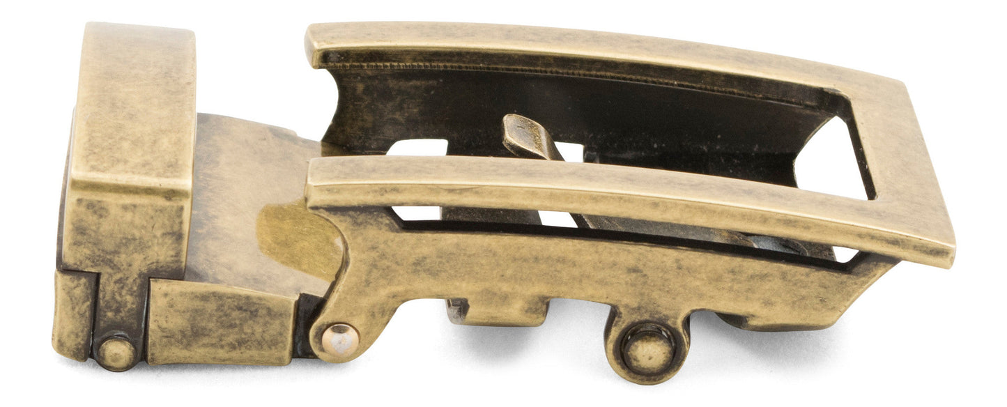 1.25" Traditional Buckle in Antiqued Gold - Anson Belt & Buckle